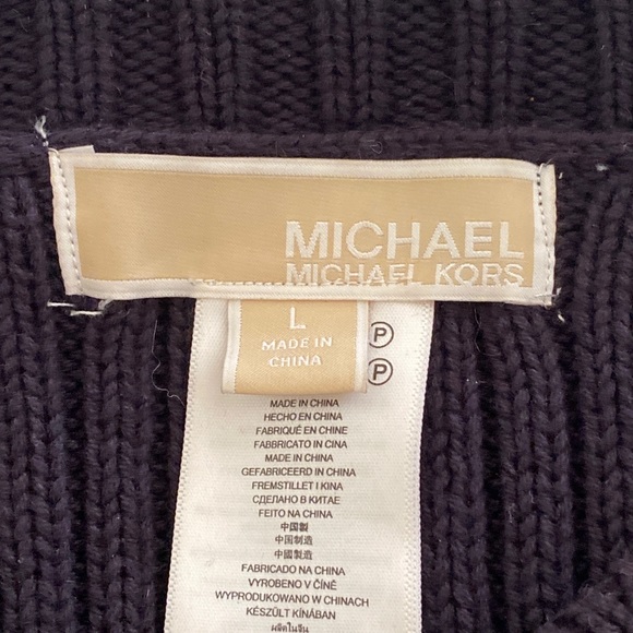 Michael Kors Navy cable knit Sweater L - Picture 7 of 7